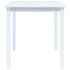 Maison Madeleine -  5 Piece Dining Set Solid Rubber Wood White